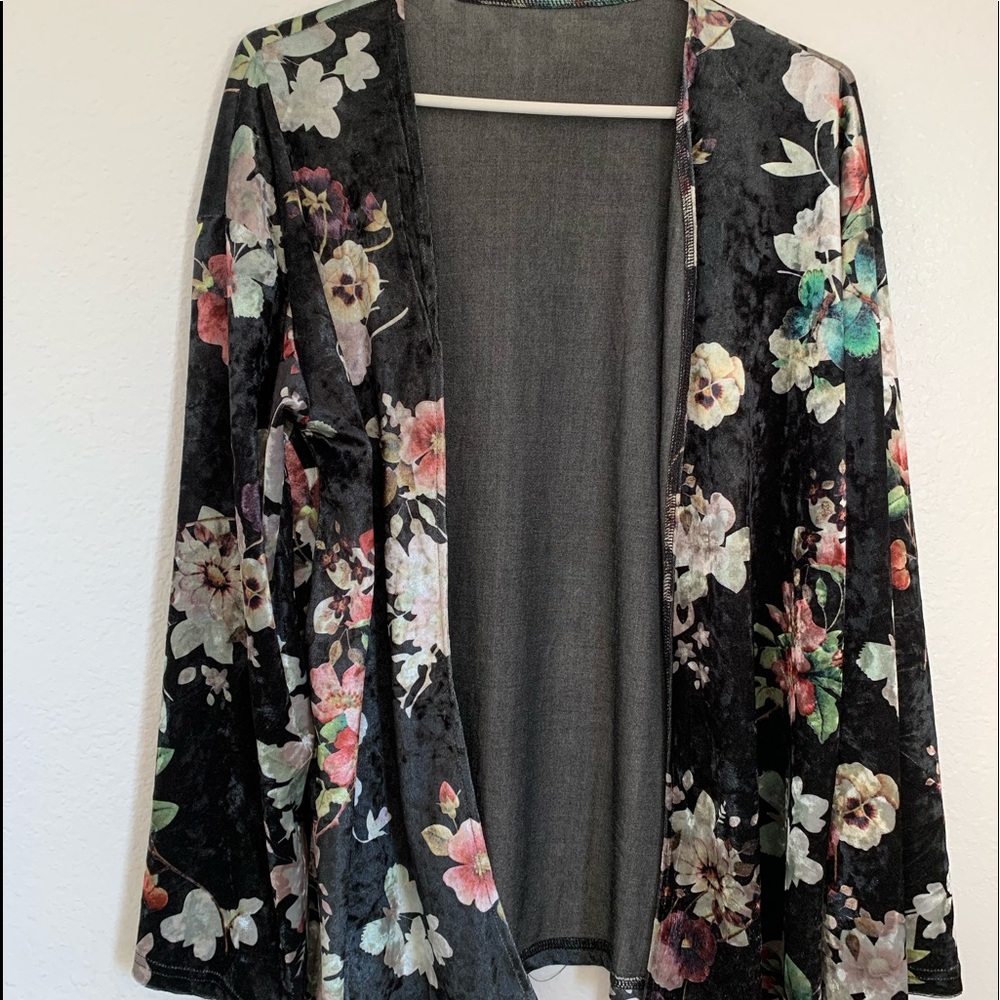 velvet cardigan